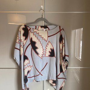 Diane Von Furstenberg 100% Silk Hanky Top